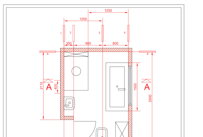 create 2d autocad floor plans, elevations and axonometric drawings